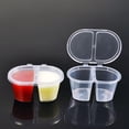thumbnail image 4 of Double Condiment Containers With Lids Double Compartment Condiment Containers 2 Compartment Condiment Containers Travel 50pcs, 4 of 9
