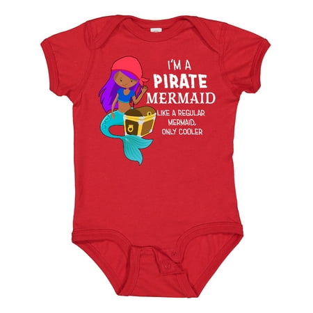 

Inktastic I m a Pirate Mermaid-like a Regular Mermaid Only Cooler Gift Baby Boy or Baby Girl Bodysuit