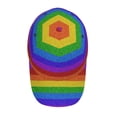 thumbnail image 5 of Lsque Colorful Glitter Rainbow Baseball Cap Trucker Low Profile Hat Golf Dad Hat Adjustable Original Classic Unconstructed Plain Cap Men Women, 5 of 9