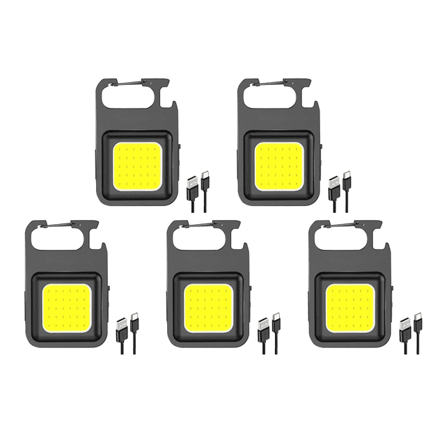 Linterna Portátil COB LED Bolsillo para Acampar Pescar Y Escalar 5 Uds.