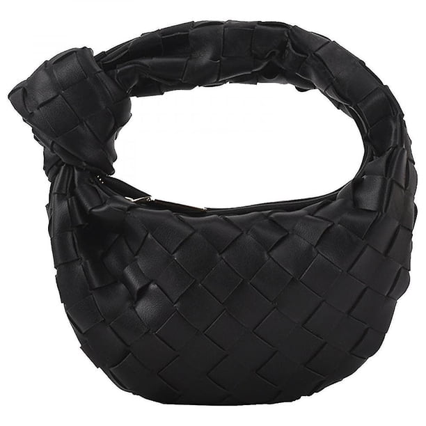 Bolso de Mano Tejido de PU Cartera de Cuero para Mujer LIUYMXG Color Blanco Amarillo Verde Azul Negro Naranja Verde Oscuro 22 13 9 cm