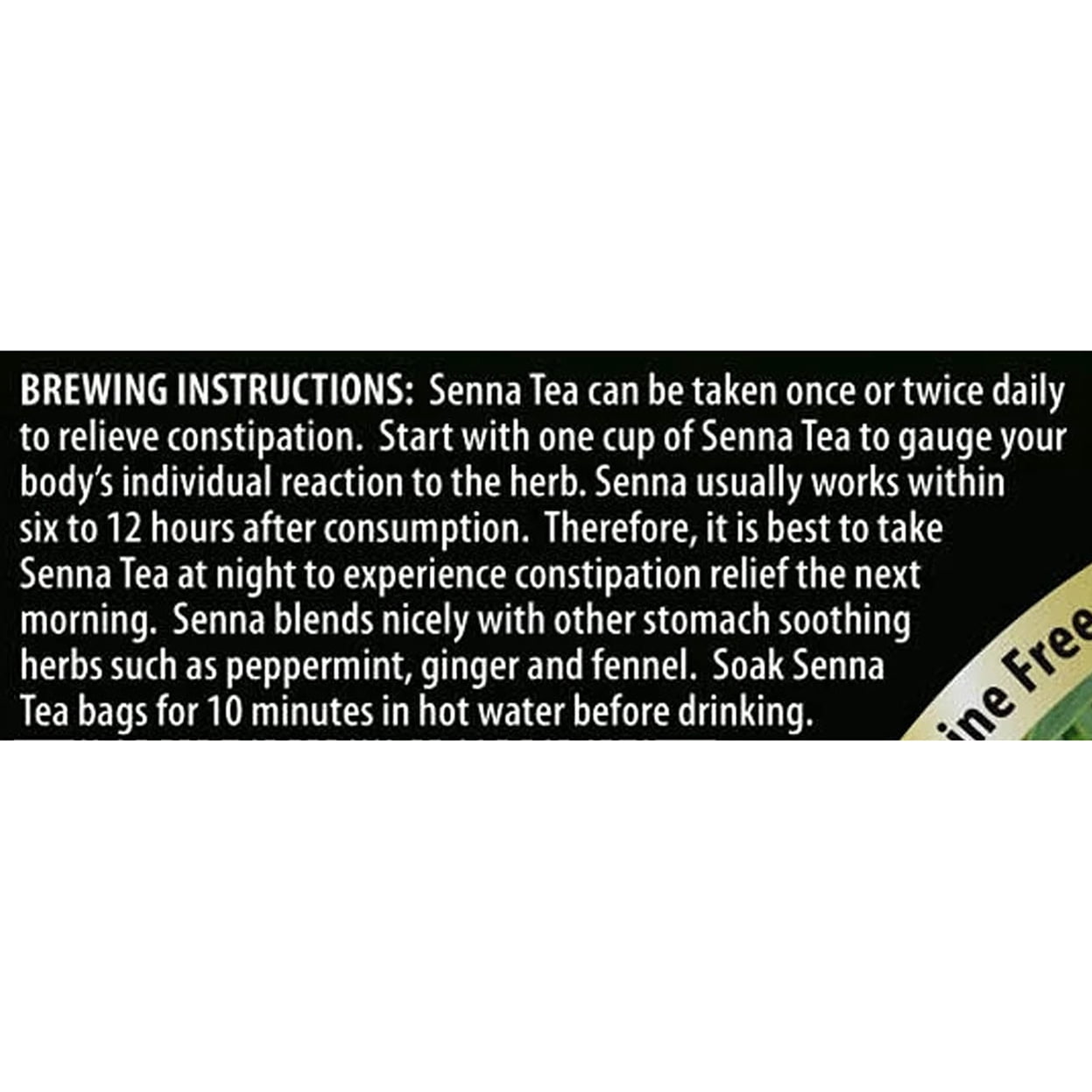 Senna Tea 100 Bags 100% Natural Herbal Tea in Resealable Zip Pouch