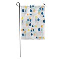 thumbnail image 1 of JSDART Blue Cute Colorful Abstract Leaves Stripes Line and Semicircle Pattern Garden Flag Decorative Flag House Banner 28x40 inch, 1 of 2