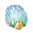 thumbnail image 2 of Balery Happy Easter Shower Caps, Double Layer Waterproof Shower Cap, Double Layers Reusable Shower Cap With Soft Comfortable For Long Thick Hair Soft Bath Shower Hair Caps, 2 of 9