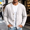 thumbnail image 2 of Admvng Men's Denim Cardigan Jacket Long Sleeve Open Front Casual Jean Outerwear Lightweight Layering Shacket, 2 of 8