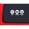 thumbnail image 1 of Car Sticker Eat Sleep Style Hair Stylist Salon Job Car Window Decal Sticker White 7 Inch, 1 of 1