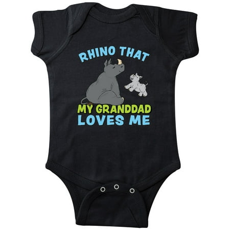 

Inktastic Rhino That My Granddad Loves Me with Cute Rhinos Gift Baby Boy or Baby Girl Bodysuit