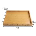 thumbnail image 2 of Rectangular Buffet Platters With Cut Out Handles Wooden Serving Tray For Tea Coffee Table Kitchen Breakfast Home Decor, 2 of 12