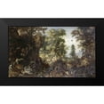 thumbnail image 2 of Savery, Roelandt 14x10 Black Modern Framed Museum Art Print Titled - The Garden of Eden with Eve Tempting Adam, 2 of 5