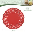 thumbnail image 2 of Uxcell 50Pcs Paper Doilies, Paper Lace Doilies Disposable Round Modern Decorative Placemats Bulk, Fit for Crafts Red 5.5 inch, 2 of 7