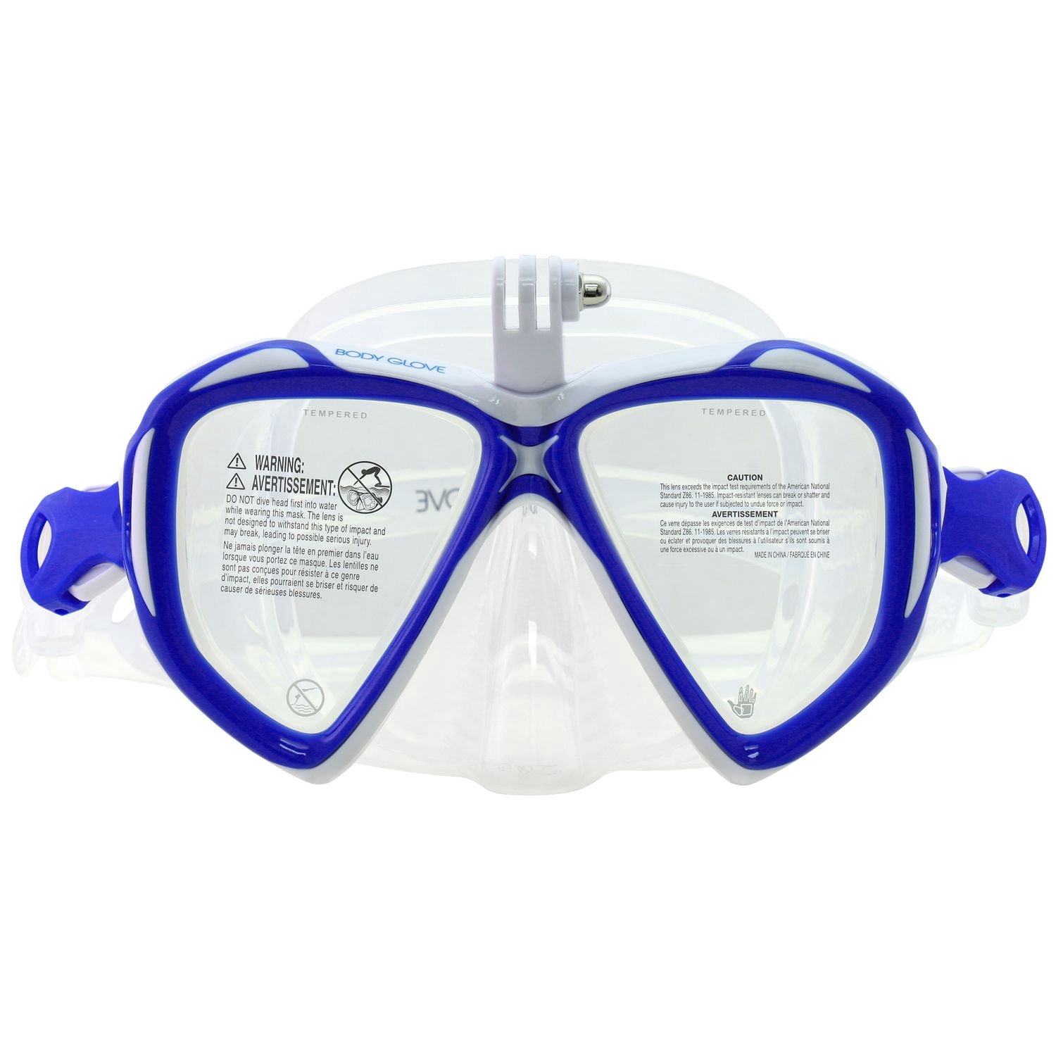 Body Glove Adult Snorkel Set Combo Mask Snorkel Fins Diving Kit Passage Series