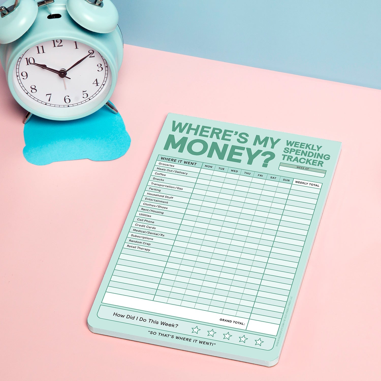 Where's My Money? Weekly Spending Tracker Budget Finance AF Planning Pad, Aqua - Walmart.com where-s-my-money-weekly-spending-tracker-budget-finance-af-planning-pad-aqua-walmart-com