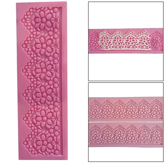 Lace Flower Cake Border Silicone for Mold for Fondant Decoration, Baking Sugar