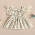 thumbnail image 4 of Enfants Filles Princesse Robe Couleur Unie Mouche Robe Manches, 4 of 8