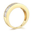 thumbnail image 2 of 3.5 Ct Princess Solid 14k Yellow Gold Engagement Wedding Anniversary Band Ring, 2 of 3
