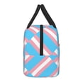 thumbnail image 5 of Lunch Tote Bag Transgender Flag Trendy Lightweight Reusable Stylish Bento Box for Adult Black, 5 of 7