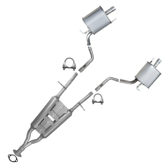 Northeastern Exhaust | Stainless Steel Resonator Pipe & Mufflers Exhaust System Kit Fits INFINITI G35 & G37 2007–2013 3.5L 3.7L | Free Clamps & Gasket Included