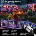 thumbnail image 3 of Luces navideñas Nielfoi, 33 pies y 400 LED, carámbano, colores para exteriores, 3 of 9