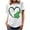 White, variant on Guluxicc Womens St. Patricks Day Shirt Shamrock Printed Shirts Short Sleeve Graphic Tees Tops Cute Clover T-Shirt, S