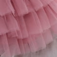 thumbnail image 5 of Mercatoo Kids Girls Puff Sleeve Mesh Tutu Princess Dress Prom P𝐚rty Dress Bow Tulle 𝐌ini Dress Girls Formal Dress, 5 of 8