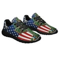 thumbnail image 6 of Irish Celtic Knot Cross Irish In My Veins American flag In My Heart Shoes Sneakers Black Size 10, 6 of 7