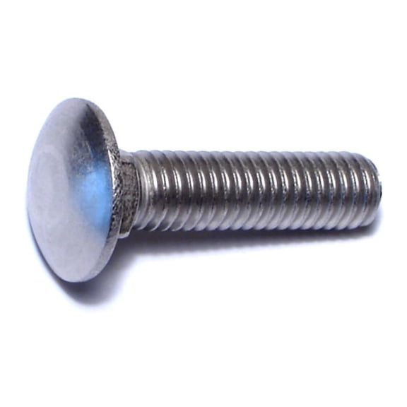 3/8"-16 x 1-1/2" 18-8 Stainless Steel Coarse Thread Carriage Bolts (5 pcs.)