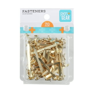 50 Pack Brass Paper Clips Split Pin Fastener Pins Office School Crafts UK