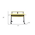 thumbnail image 5 of 47" Yellow and Black Computer Desk, 5 of 5