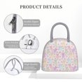 thumbnail image 4 of Balery Colorful Bunny Bolsa de Almuerzo para Mujeres, Caja de Almuerzo, Bolsa de Almuerzo Pequeña Impermeable, Tote de Almuerzo Reutilizable con Gran Capacidad, 4 of 6