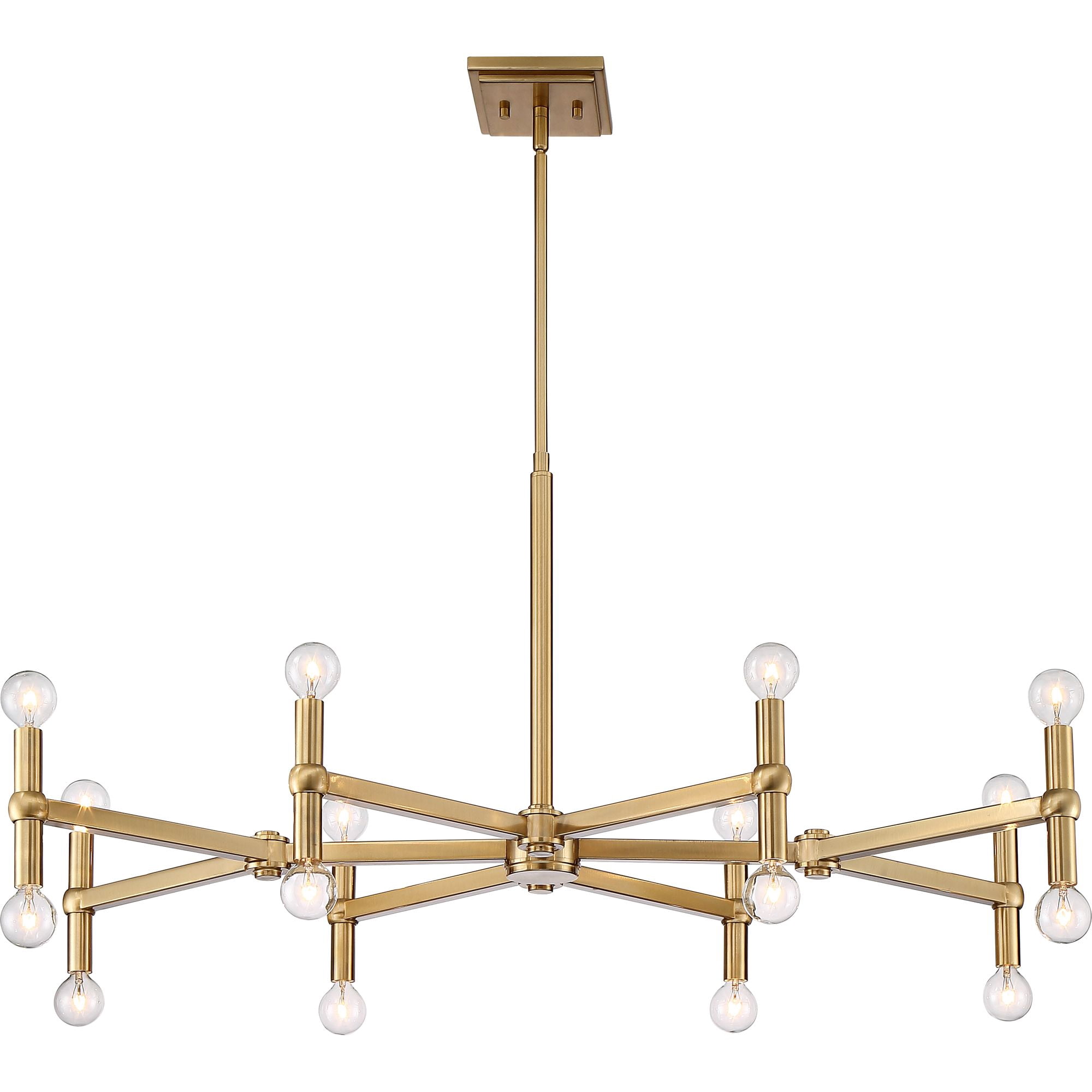 Possini Euro Design Marya Satin Brass Chandelier 37" Wide Modern 24-Light Fixture for Dining Room House Foyer Kitchen Island Entryway Bedroom Home