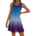 thumbnail image 3 of TaTaai Women's Long Sleeve Chiffon Dress Printed Round Neck Maxi Casual Loose Fit Patch Pocket Flowy Summer Beach Dress Gift, 3 of 6