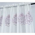 thumbnail image 3 of Olivia Gray Bergen Floral Embroidered 54 x 84 in. Single Rod Pocket Curtain Panel in Lilac, 3 of 7