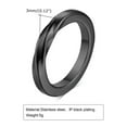 thumbnail image 2 of 3mm Silver/Gold/Black Mobius Ring Women's Stainless Steel Wedding Band Size 7-12, 2 of 9