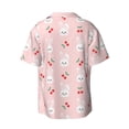 thumbnail image 4 of Goofa Rabbit And Cherry Printed Men's Casual Short-sleeved Shirt,Lightweight Breathable Button-down,Summer Casual men's top,Versatile Fashion shirt-Medium, 4 of 7