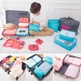 thumbnail image 6 of Travel Suitcase Organizer Bag Set, 6 Pack Packing Cubes for Clothes and Laundry, Portable Dustproof Storage Pouch Set for Business Trips, 6 of 7