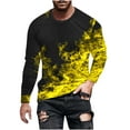 thumbnail image 2 of QUINDOS Shirts for Men 2024,Men Fall And Winter Fashion Casual Round Neck Long Sleeve Pullover Printed Comfortable Vacation T Shirts, 2 of 3