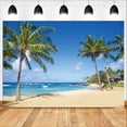 thumbnail image 1 of Tapiz para colgar en la pared con palmeras tropicales, playa, 150 x 100 cm, 1 of 2