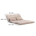 thumbnail image 5 of Adjustable Foldable Leisure Sofa Bed with Tufting, Beige - Saltoro Sherpi, 5 of 5