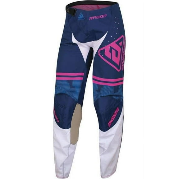 Answer 447618 A23 Arkon Trials Youth Pant, Blue, White & Magenta - Size 28