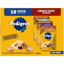Pedigree Choice Cuts In Gravy Dog Food Chicken Casserole Variety Pack, 3.5 Oz Pouches (18 Pack)