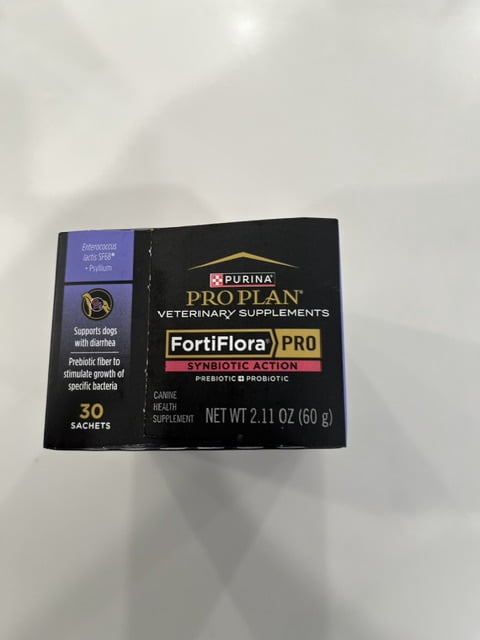 Purina Pro Plan Veterinary Supplements FortiFlora PRO Synbiotic Action Probiotic Powder for Dogs, 1 box (30 sachets)