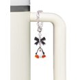 thumbnail image 3 of Delight Jewelry Resin Penguin - Silvertone Bow Charm Accessory for Tumblers and Thermal Cups, 3 of 4