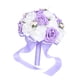thumbnail image 5 of Ramo de novia con rosas artificiales para dama de honor, elegante artesanía. Púrpura, 5 of 9