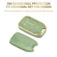 thumbnail image 2 of OFFCURVE Compatible GMC Key Fob Covers GMC Sierra 1500 2500HD 3500HD Car Accessories Smart Key Protector, green with Gold Bezel(1PC), 2 of 5