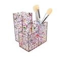 thumbnail image 4 of (2 pack) Packed Party On Display Pink Confetti Acrylic Brush Organizer, 4.5"L x 4.5"W x 5.25"H, 4 of 7