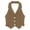Khaki, variant on TiaoBug Womens Halter V-Neck Formal Suit Vest Button Down Waistcoat Dance Crop Top Business Work Wear Black M