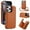 Brown, variant on ELEHOLD for iPhone 7 / 8 / SE 2022 & 2020 Case,Flip Kickstand RFID Blocking Card Slot Holder Zipper PU Leather Crossbody Wallet Shock-Absorbent Protective Case with Crossbody Strap,Black