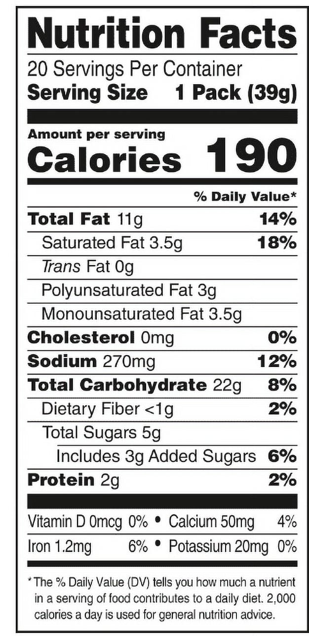 Lance Sandwich Crackers, Captain's Wafers Cream Cheese and Chives, 40 Packs