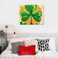 thumbnail image 5 of Orinice Shamrock Orange Green Fine Art Aesthetic Poster Print Wall Painting for Classroom Kitchen Office Farmhouse Bathroom Room Decor Pictures Wall Art Painting Print On Canvas Living Room, 5 of 6
