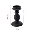 thumbnail image 2 of Candelabro de metal negro, 2 piezas, candelabro retro, adorno de mesa de boda, centros de mesa, decoración de mesa para fiestas, Navidad, día de San Valentín, Halloween brillar Electrónica, 2 of 5